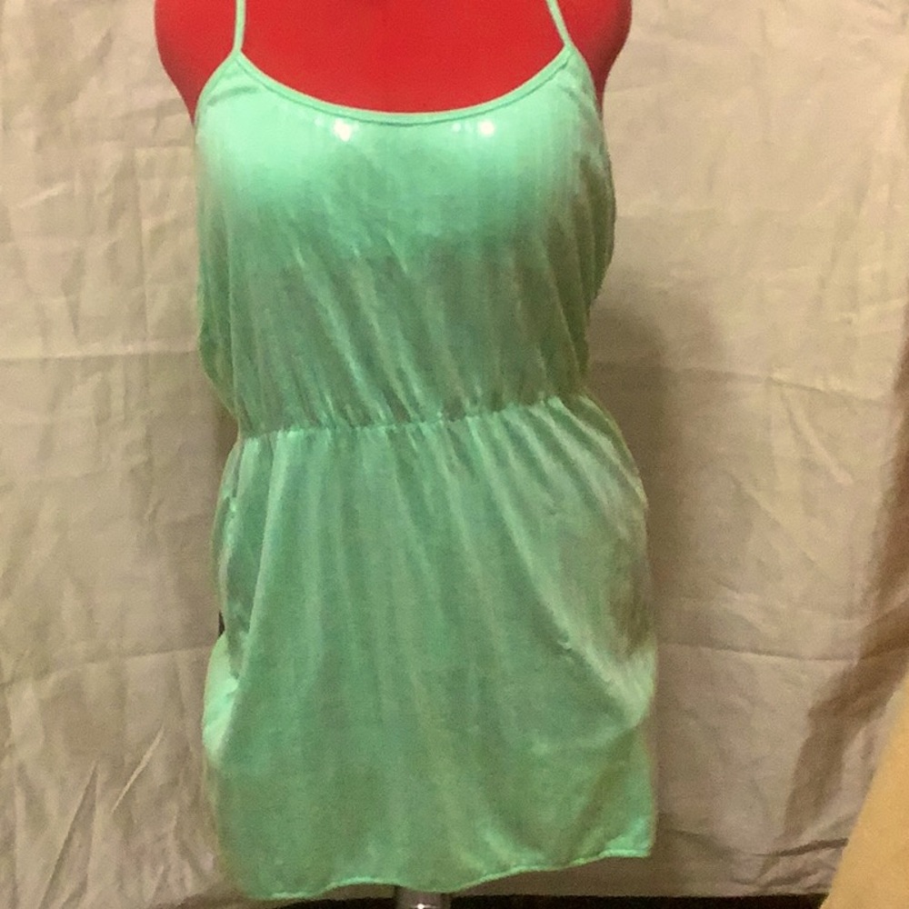 Aeropostale Dress SP Green Racerback Sequins NWOT.